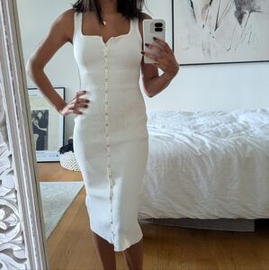 Guess Knit Midi Dress with Button Detail